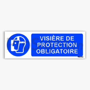 M013hm - Visière de protection obligatoire