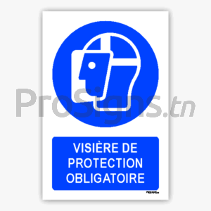 M013m - Visière de protection obligatoire