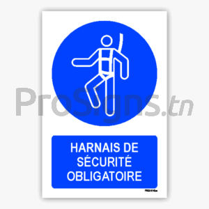 M018m - Harnais de sécurité obligatoire