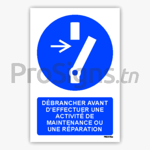M021m - Débrancher avant d’effectuer une activité de maintenance ou une réparation