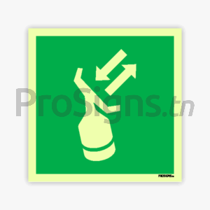 Panneau Photoluminescent / Phosphorescent / ‘Glow-in-the-dark’. PLE047 – Transpondeur de recherche et de sauvetage