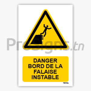 W052m - Danger Bord de la falaise instable