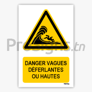 W065m - Danger Vagues déferlantes ou hautes