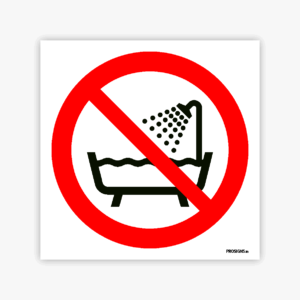 P026 - Ne pas utiliser ce dispositif dans une baignoire, une douche ou dans un réservoir rempli d’eau