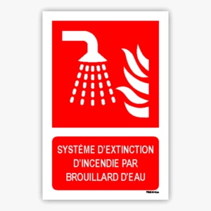 F011m - Système d’extinction d’incendie par brouillard d’eau