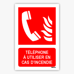 F006m - Téléphone à utiliser en cas d’incendie