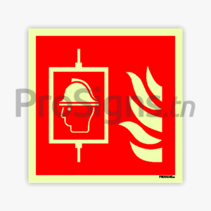 Panneau Photoluminescent / Phosphorescent / ‘Glow-in-the-dark’. PLF017 - Ascenseur pour pompiers