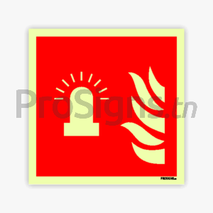 Panneau Photoluminescent / Phosphorescent / ‘Glow-in-the-dark’. PLF018 - Feu clignotant d’alarme incendie