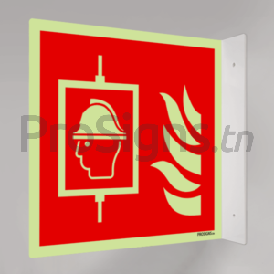 Plaque / Panneau drapeau. Photoluminescent / Phosphorescent. PD-PL-F017 - Ascenseur pour pompiers