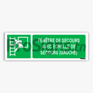 E016Lhm - Fenêtre de secours avec échelle de secours (gauche)