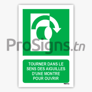 E019m - Tourner dans le sens des aiguilles d’une montre pour ouvrir