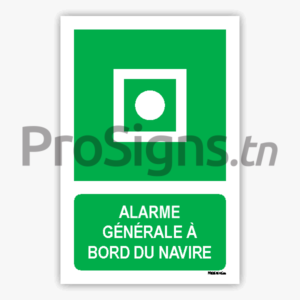 E031m - Alarme générale à bord du navire