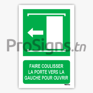 E034m - Faire coulisser la porte vers la gauche pour ouvrir