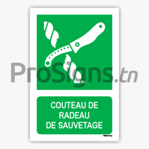 E035m - Couteau de radeau de sauvetage