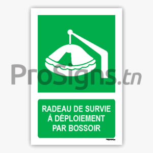 E039m - Radeau de survie à déploiement par bossoir