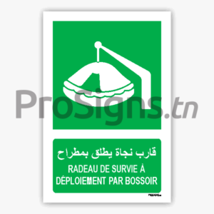 E039mar - Radeau de survie à déploiement par bossoir قارب نجاة يطلق بمطراح