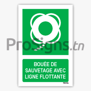 E041m - Bouée de sauvetage avec ligne flottante