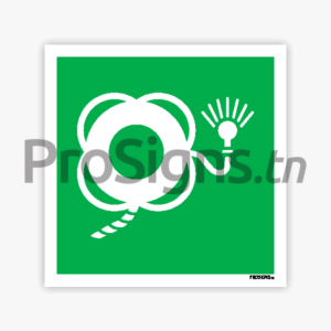 E043 - Bouée de sauvetage avec ligne flottante et appareil lumineux