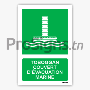 E055m - Toboggan couvert d’évacuation marine