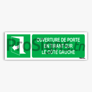 E057hm - Ouverture de porte en tirant sur le côté gauche