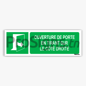 E058hm - Ouverture de porte en tirant sur le côté droit