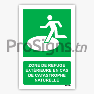 E065m - Zone de refuge extérieure en cas de catastrophe naturelle