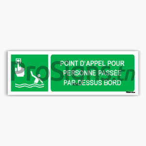 E069hm - Point d’appel pour personne passée par-dessus bord