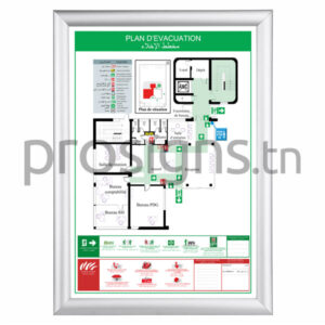 Cadre Clic-Clac plan d'évacuation
